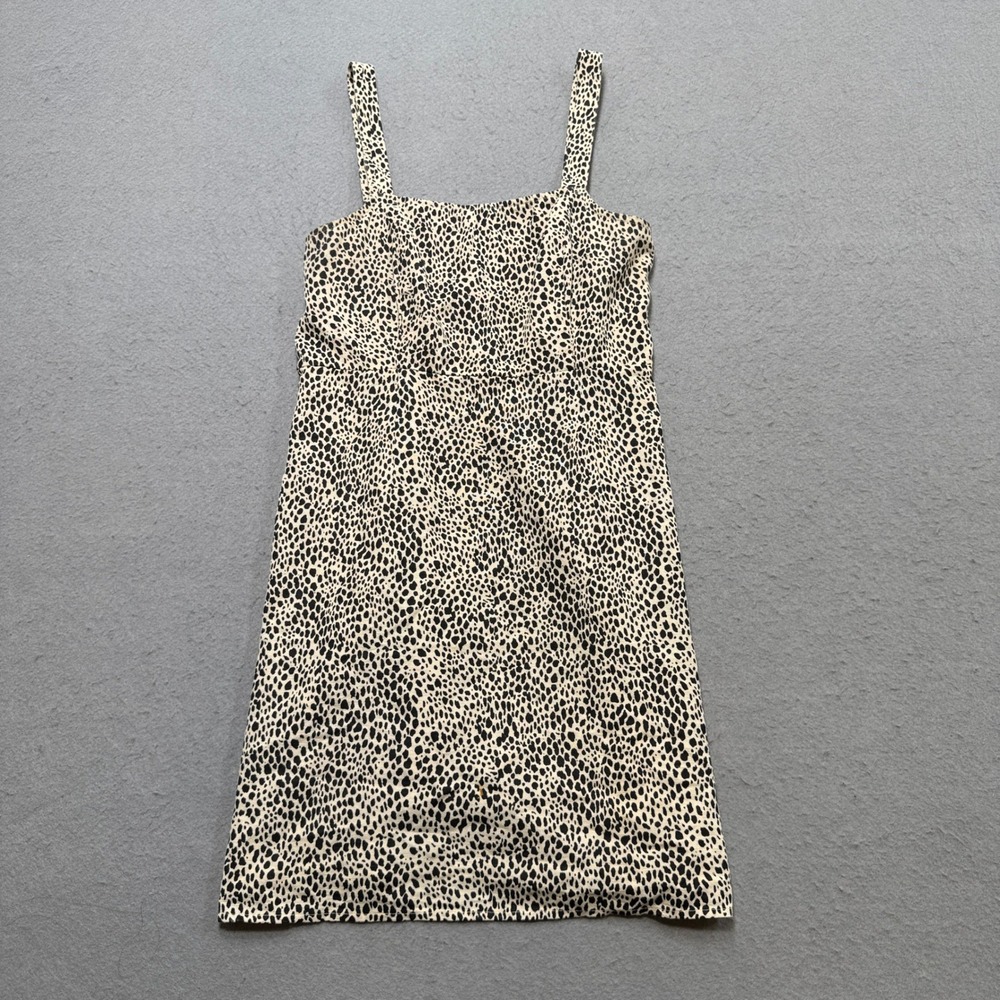 American Eagle Mini Dress Women's Small Leopard Print Square Neck Indie Summer